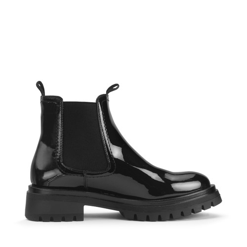 start rite London Black patent girls slip-on Angry Angels Chelsea boots