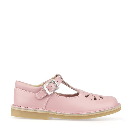 start rite Lottie Pink leather girls t-bar buckle pre-school shoes