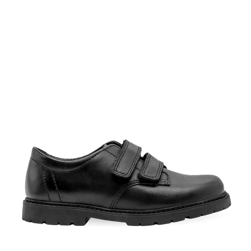 start rite Lucky Black leather boys rip-tape pre-school shoes