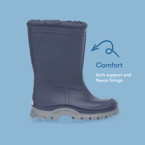 Start Rite Mudbuster Navy Slip-on Waterproof Wellies