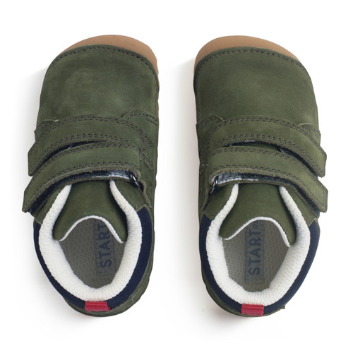 Start Rite Pip Khaki Nubuck Baby Rip-tape Closed Pre-walker Shoes