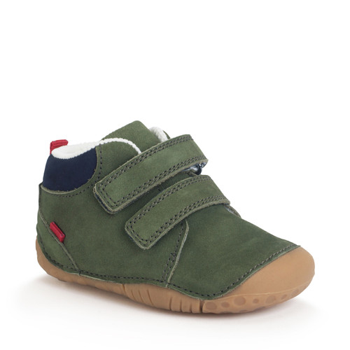 Start Rite Pip Khaki Nubuck Baby Rip-tape Closed Pre-walker Shoes