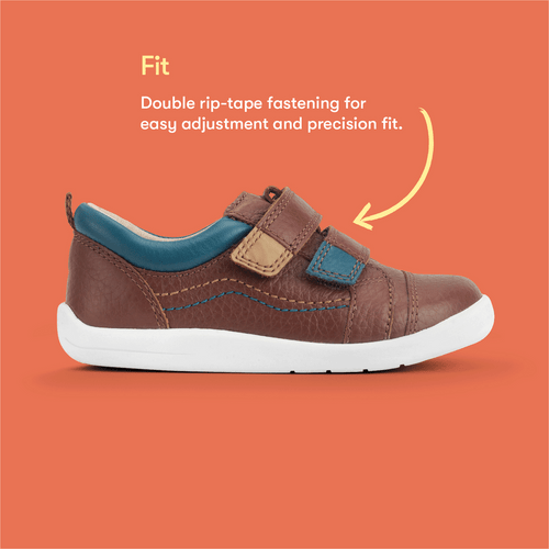 Start Rite Playhouse Tan Leather Rip-tape First Walking Shoes