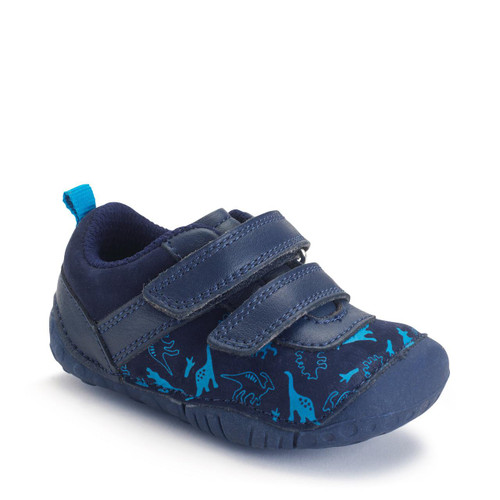 Start Rite Roar French Navy Dino Nubuck/leather Rip-tape Baby Pre-walkers