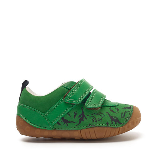 start rite Roar Green nubuck/leather boys rip-tape pre-walkers