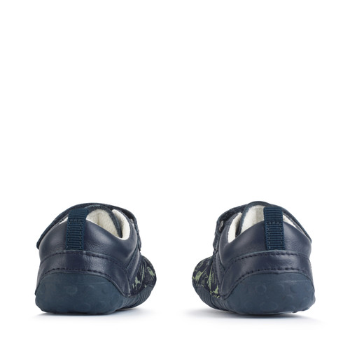 Start Rite Roar Navy Dino Nubuck/leather Rip-tape Baby Pre-walkers