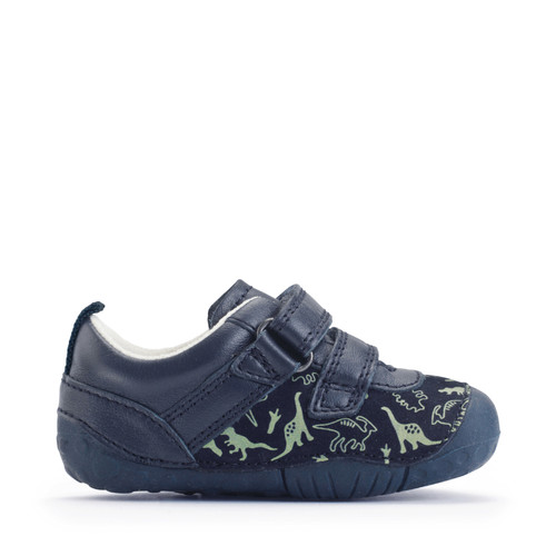 Start Rite Roar Navy Dino Nubuck/leather Rip-tape Baby Pre-walkers