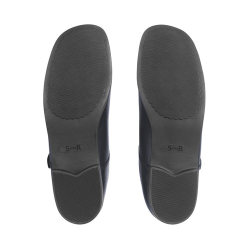 Start Rite Samba Navy Blue Leather Rip-tape School Shoes