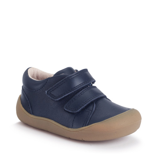Start Rite Scoot Navy Leather Rip-tape Closed Baby First Walking Shoes