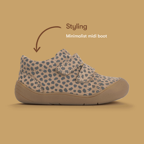 Start Rite Scoot Taupe Nubuck Splash Rip-tape Closed Baby First Walking Midi Boots