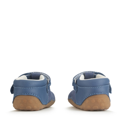 Start Rite Squish Denim Blue Nubuck/leather Babies T-bar Pre-walker Shoes