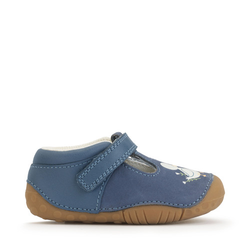 start rite Squish Denim blue nubuck/leather babies T-bar pre-walker shoes