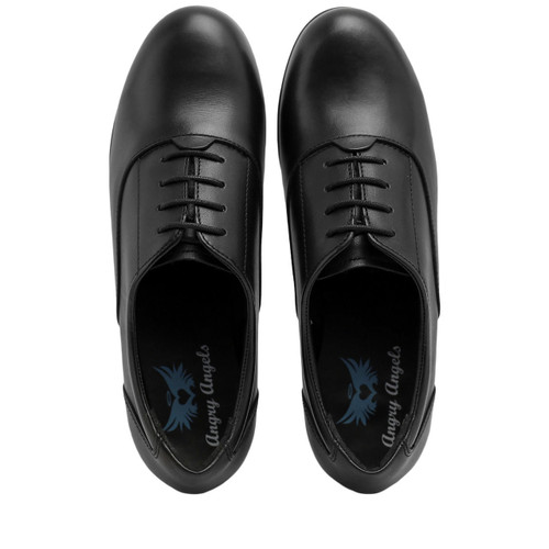 Start Rite Talent Black Leather Girls Lace-up School Shoes