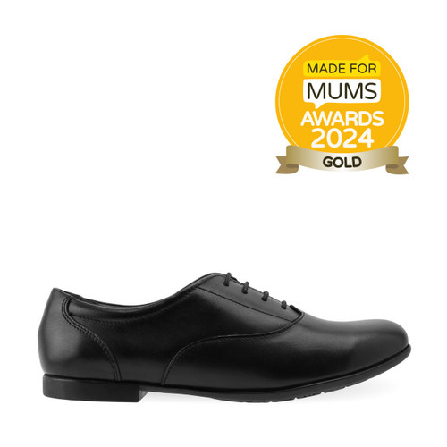 start rite Talent Black leather girls lace-up school shoes