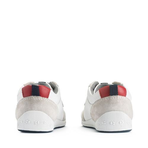 Start Rite Tickle White Leather/suede Riptape Pre-school Shoes
