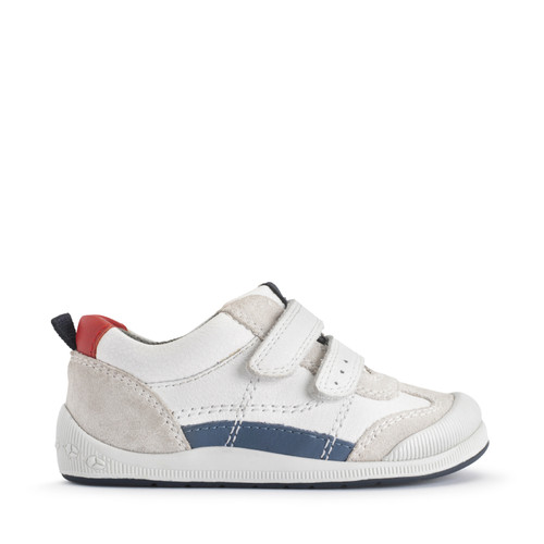 start rite Tickle White leather/suede riptape pre-school shoes