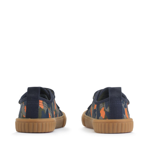 start rite Tide Khaki camo kids closed rip-tape canvas shoes