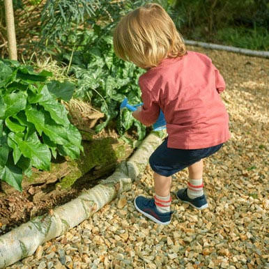 Start Rite Tree House Navy Leather Boys Rip-tape First Walking Shoes