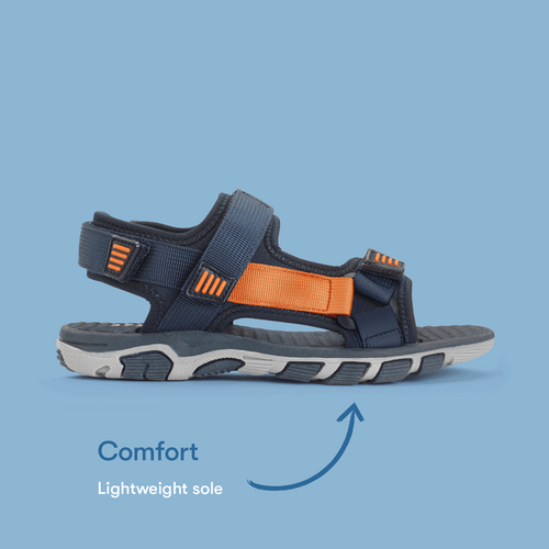 Start Rite Trekker Navy Rip-tape Sporty Kids Sandal