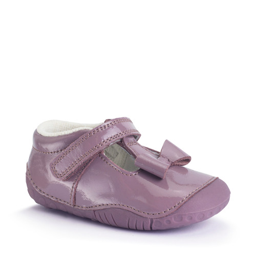 Start Rite Wiggle Mauve Patent Girls T-bar Pre-walker Shoes