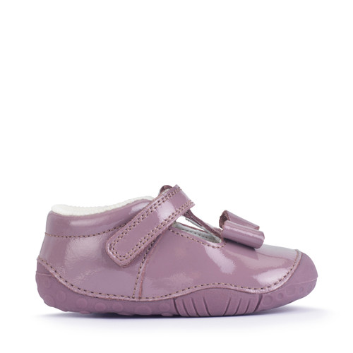 start rite Wiggle Mauve patent girls t-bar pre-walker shoes