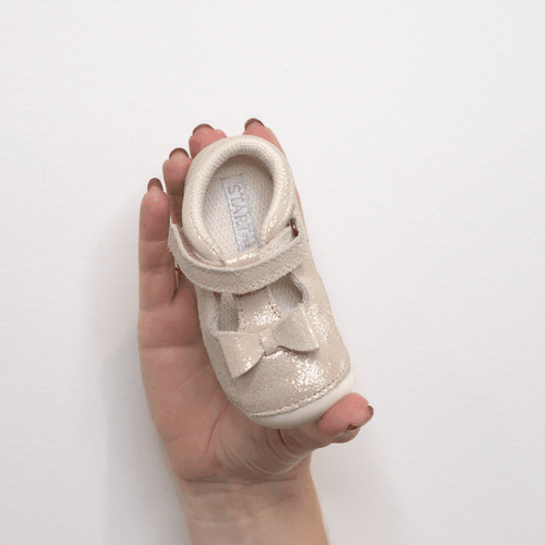 Start Rite Wiggle White Patent Girls T-bar Pre-walker Shoes