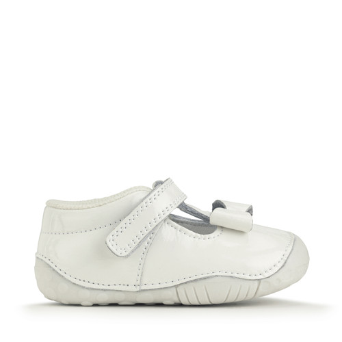 start rite Wiggle White patent girls t-bar pre-walker shoes