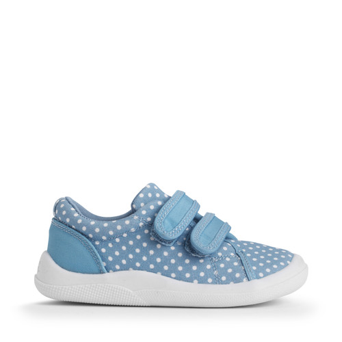 start rite Wriggles Double bar blue polka dot girls rip-tape first walking shoes