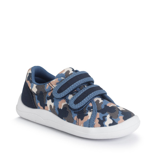 Start Rite Wriggles Double Bar Navy Camo Boys And Girls Rip-tape First Walking Shoes
