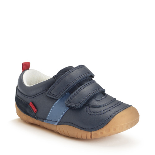 Start Rite Zap Navy Blue Leather Rip-tape Pre-walking Baby Shoes