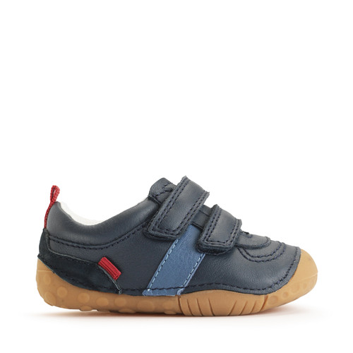 start rite Zap Navy blue leather rip-tape pre-walking baby shoes
