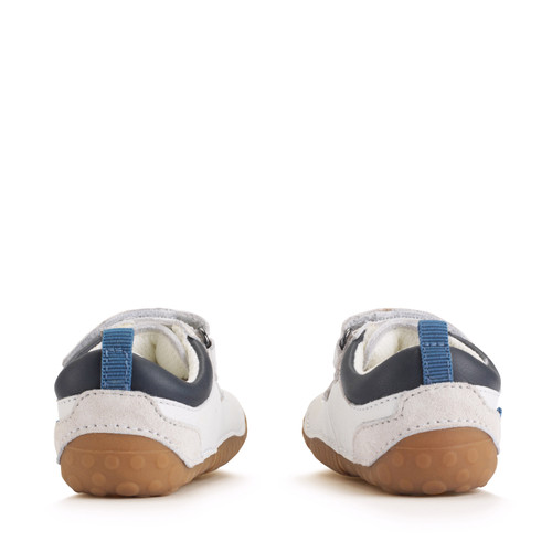 Start Rite Zap White Leather/nubuck Rip-tape Baby Pre-walking Shoes