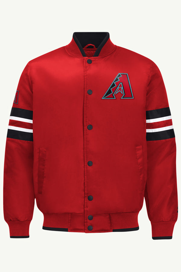 starter MENS ARIZONA DIAMONDBACKS SATIN VARSITY JACKET
