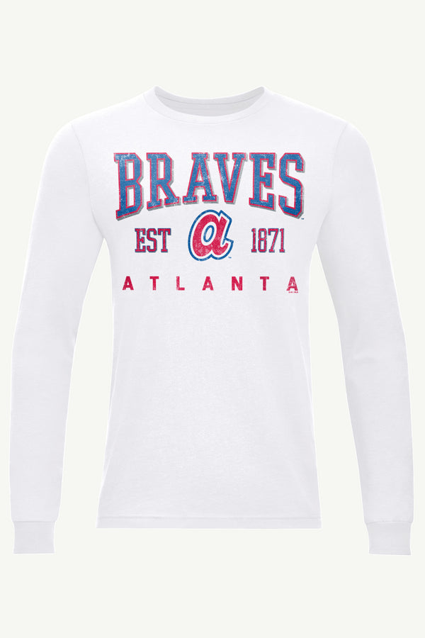 starter MENS ATLANTA BRAVES RETRO LONG SLEEVE T SHIRT