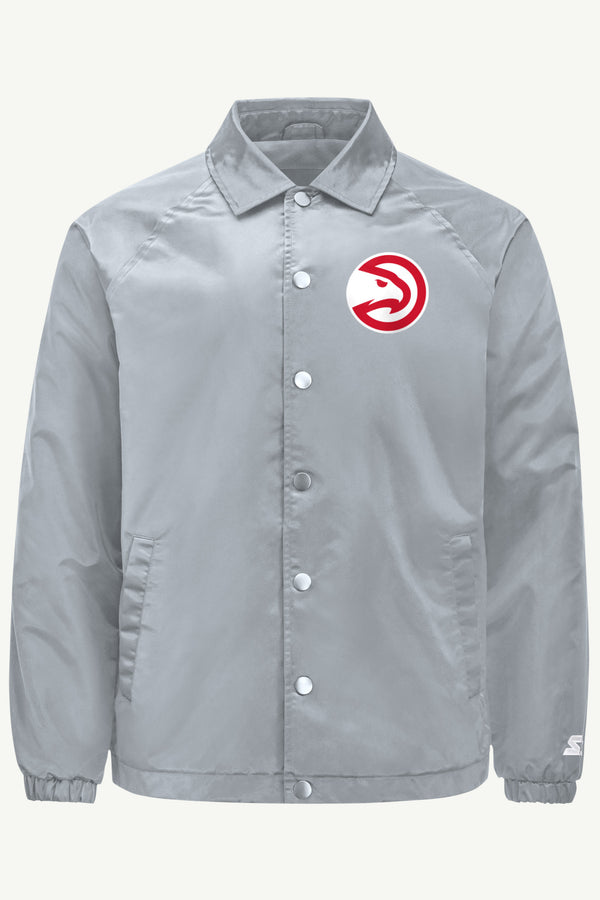 starter MENS ATLANTA HAWKS HALF BALL COACHES JACKET