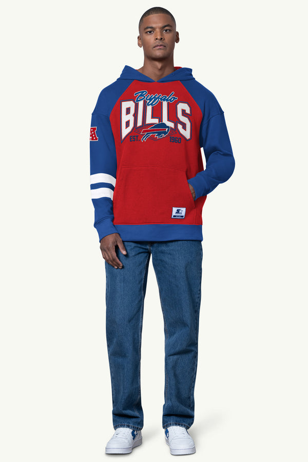 Starter MENS BUFFALO BILLS INTERCEPTION COLORBLOCK HOODIE