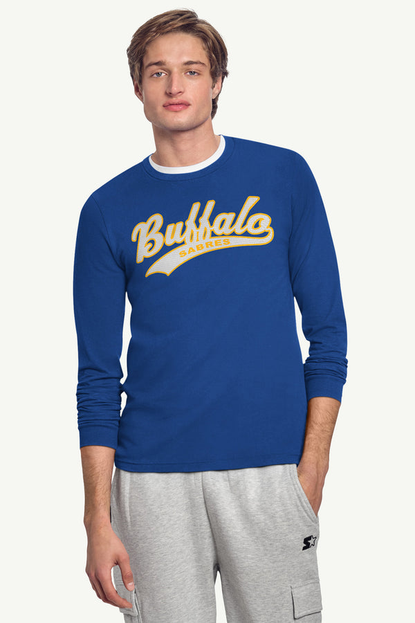Starter MENS BUFFALO SABRES TAILSWEEP LONG SLEEVE T SHIRT