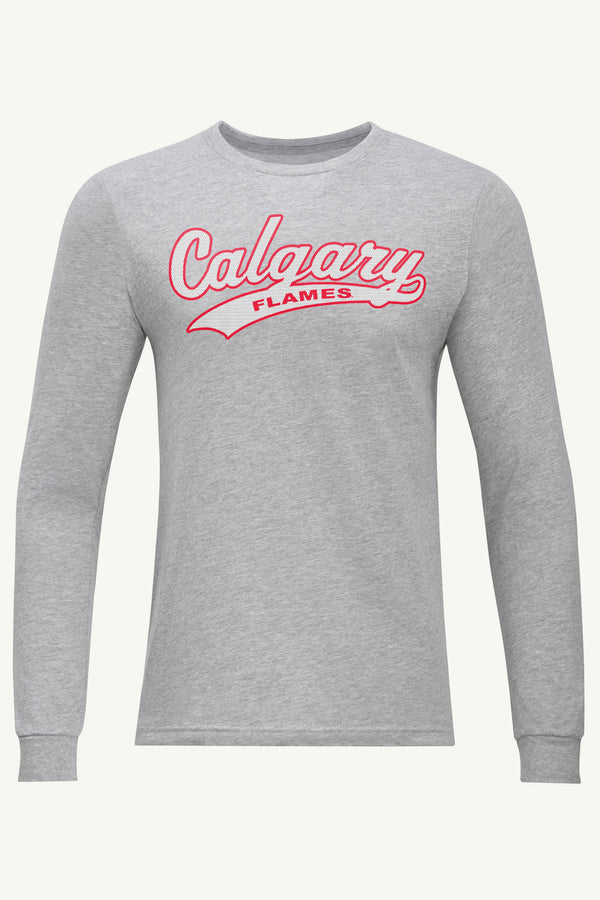 starter MENS CALGARY FLAMES TAILSWEEP LONG SLEEVE T SHIRT