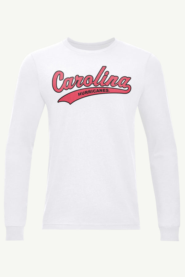 starter MENS CAROLINA HURRICANES TAILSWEEP LONG SLEEVE T SHIRT