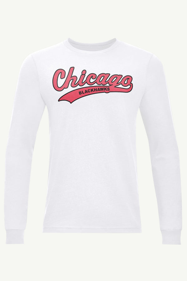 starter MENS CHICAGO BLACKHAWKS TAILSWEEP LONG SLEEVE T SHIRT