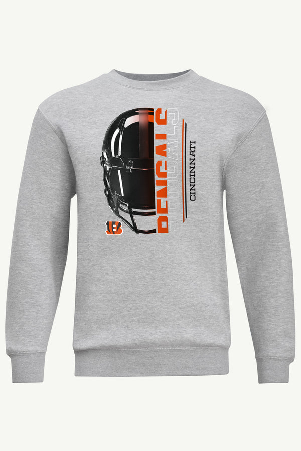 starter MENS CINCINNATI BENGALS HALF HELMET SWEATSHIRT