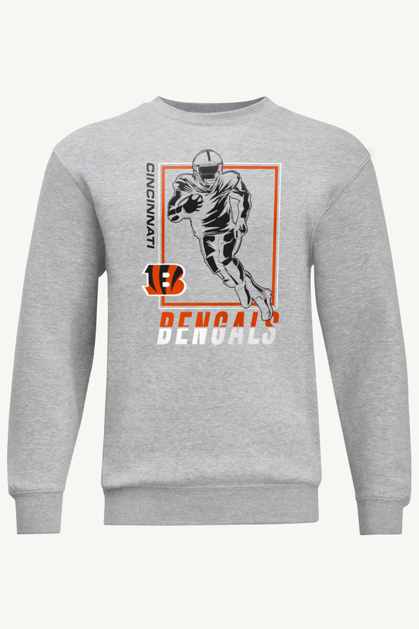 starter MENS CINCINNATI BENGALS PLAYER GRID SWEATSHIRT