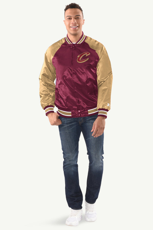 Starter MENS CLEVELAND CAVALIERS INDUCTEE SATIN VARSITY JACKET