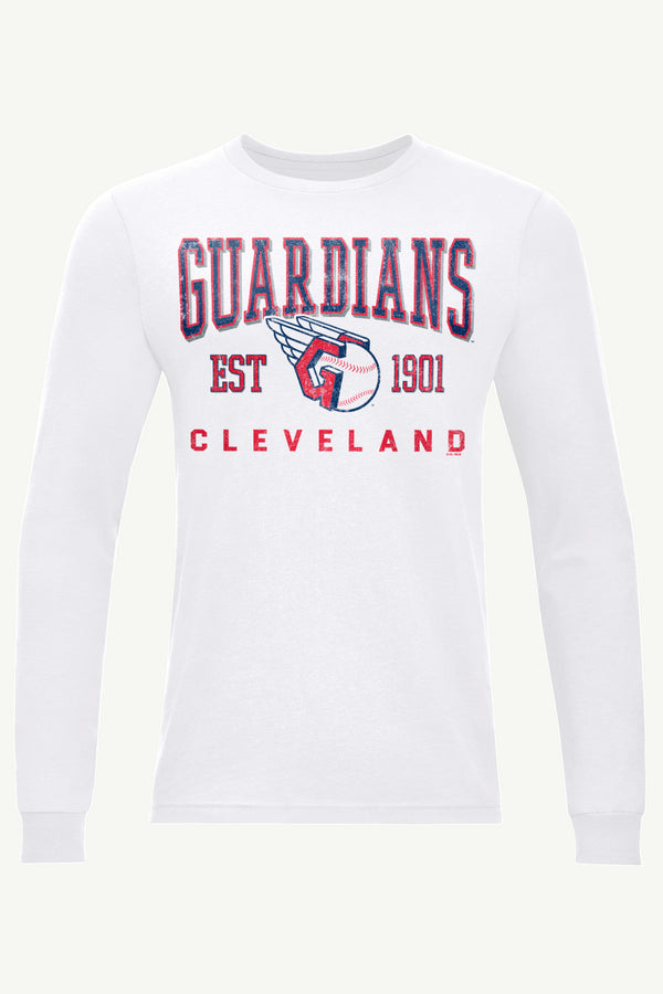 starter MENS CLEVELAND GUARDIANS RETRO LONG SLEEVE T SHIRT