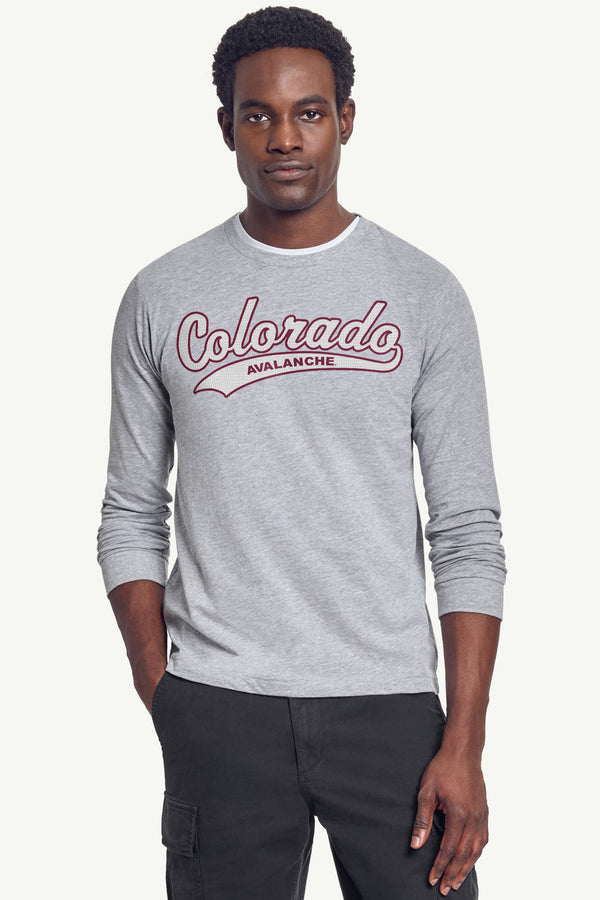 Starter MENS COLORADO AVALANCHE TAILSWEEP LONG SLEEVE T SHIRT