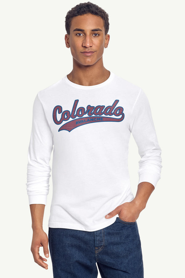 Starter MENS COLORADO AVALANCHE TAILSWEEP LONG SLEEVE T SHIRT