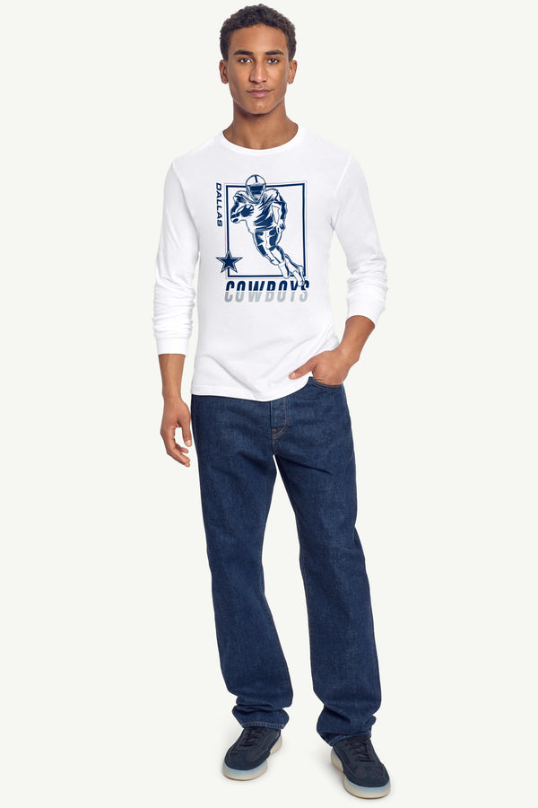 Starter MENS DALLAS COWBOYS PLAYER GRID LONG SLEEVE T SHIRT