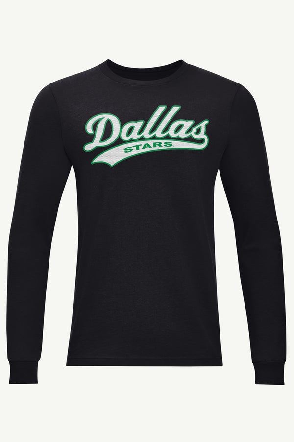 starter MENS DALLAS STARS TAILSWEEP LONG SLEEVE T SHIRT