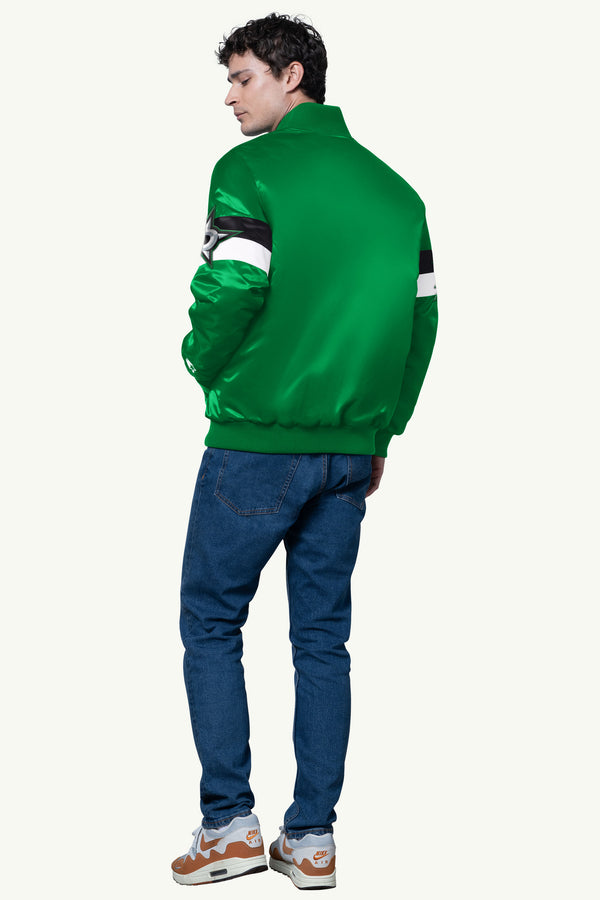 Starter MENS DALLAS STARS TRIPLE OPTION SATIN VARSITY JACKET