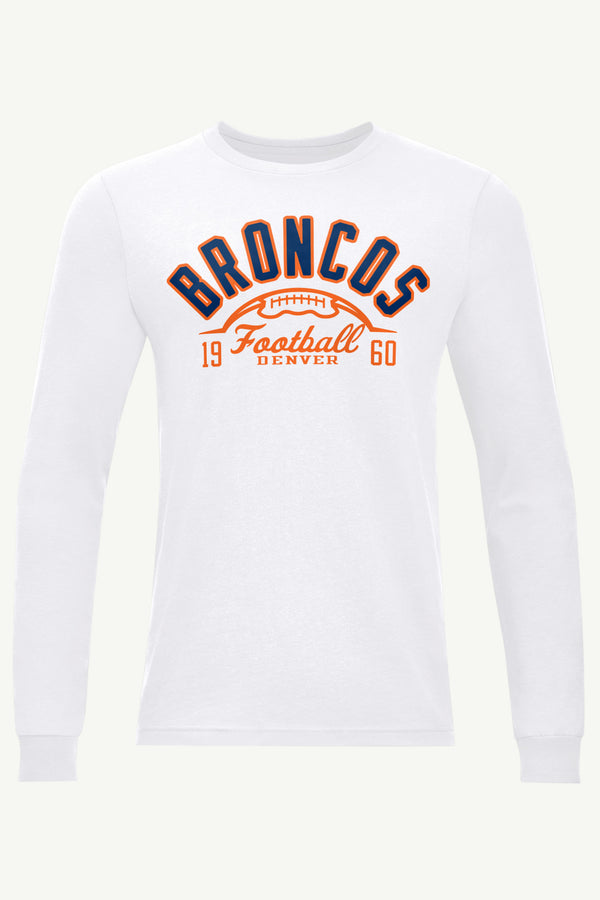 starter MENS DENVER BRONCOS HALF BALL LONG SLEEVE T SHIRT